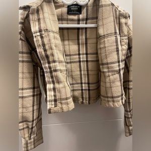 Cropped plaid jacket